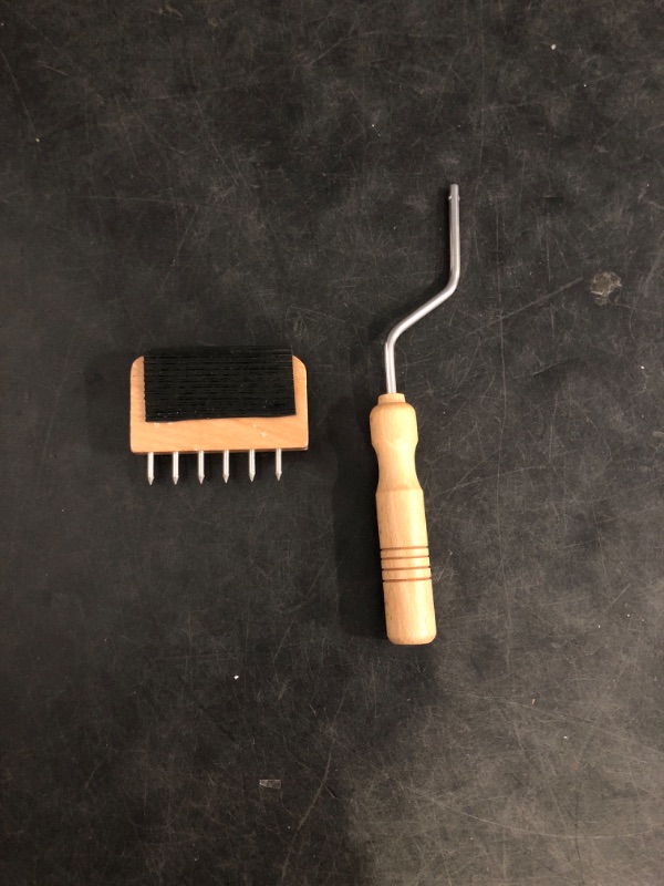 Photo 1 of Webbing Stretcher Upholstery Tool Webbing Puller Stretcher Stretching Webbing Tool Wood Handle, Upholstery Supplies to Catch The Close to Frame with Plenty of Leverage