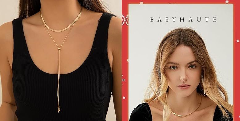 Photo 1 of 2 pack gold necklace. 