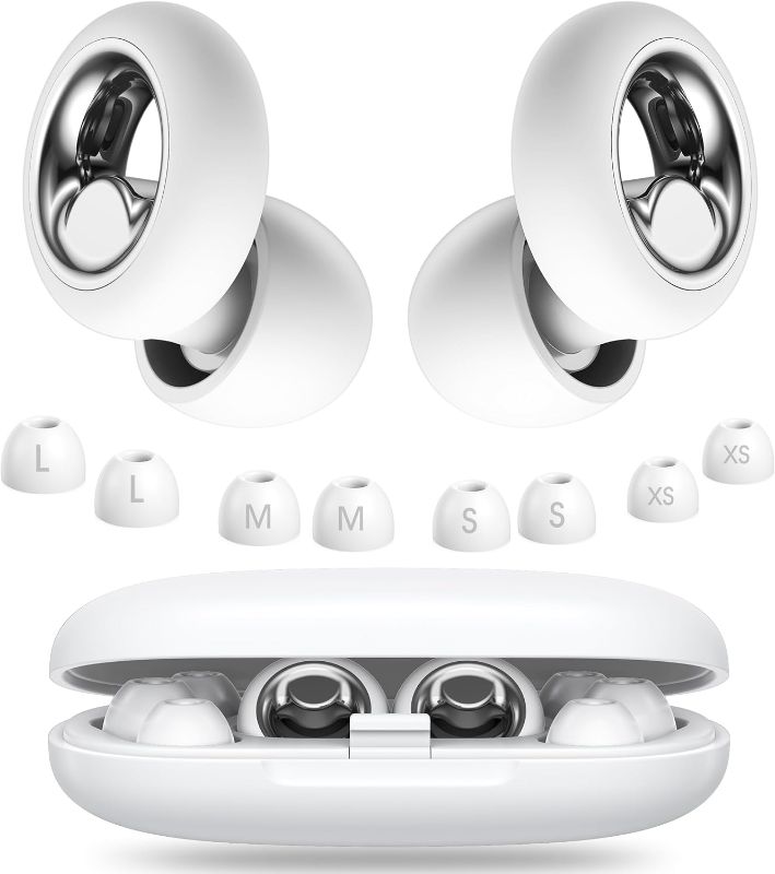Photo 1 of Ear Plugs for Sleeping Noise Cancelling, Soft Ear Plugs for Concert, 45dB Reusable Ear Plugs for Noise Reduction with 8 Ear Tips, Comfortable Silicone Earplugs for Sleep, Work, Travel