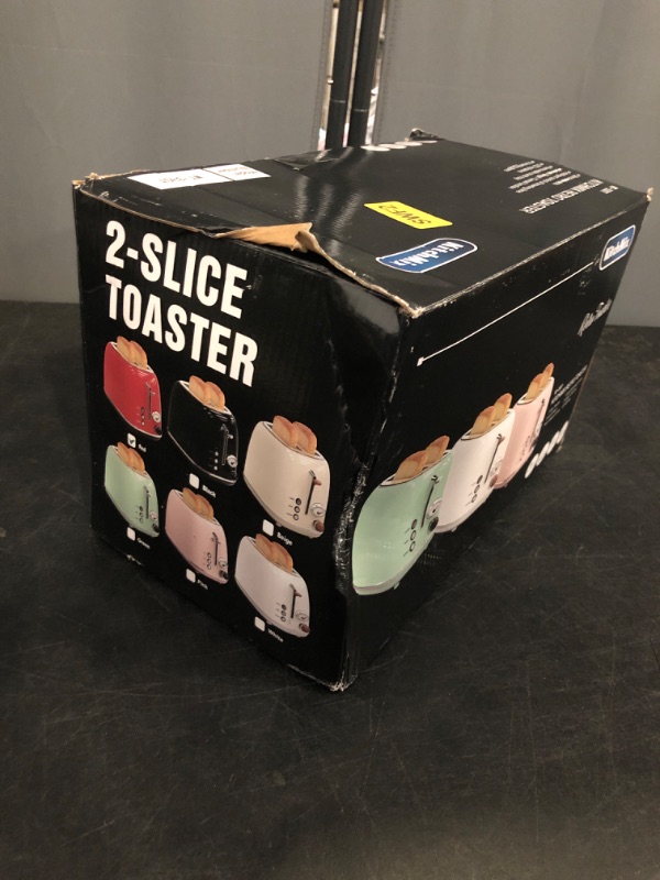 Photo 1 of Toaster 2 slice,Retro Stainless Steel Toaster with 6 Settings, 1.5 In Extra Wide Slots, Bagel/Defrost/Cancel Function, Removable Crumb Tray (Red)