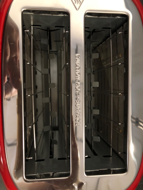 Photo 1 of Toaster 2 slice,Retro Stainless Steel Toaster with 6 Settings, 1.5 In Extra Wide Slots, Bagel/Defrost/Cancel Function, Removable Crumb Tray (Red)