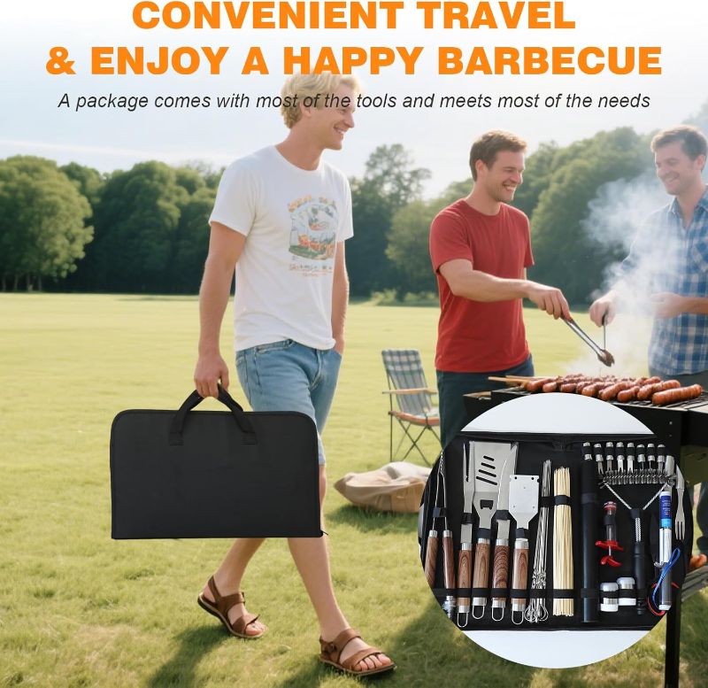 Photo 1 of 137PCS Griddle Accessories Kit for Blackstone– Stainless Steel Grill Tools for Outdoor Grill with Carrying Bag, Meat Thermometer, Grill Mats for Camping, Backyard & Gifts, BBQ Utensils for Men Women