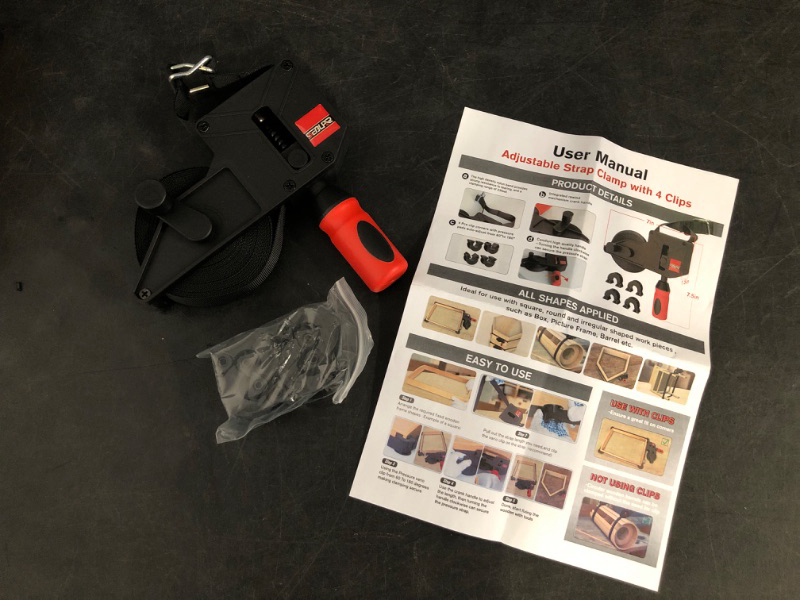 Photo 1 of Strap Clamp, 23 ft Variable Angle Band Clamp for Woodworking, Picture Frame, Barrel & Irregular Shaped Items