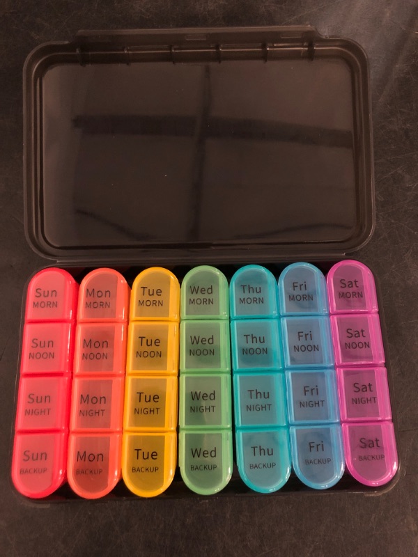 Photo 1 of Daviky Pill Organizer 3 Times a Day, Daily Pill Box 7 Day, Weekly Cases Medicine Organizers to Hold Vitamins and Medication