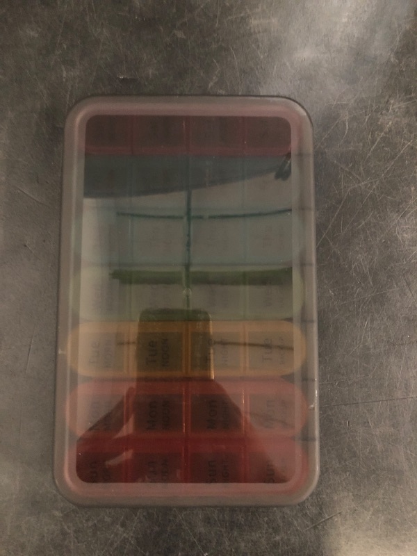 Photo 1 of Daviky Pill Organizer 3 Times a Day, Daily Pill Box 7 Day, Weekly Cases Medicine Organizers to Hold Vitamins and Medication