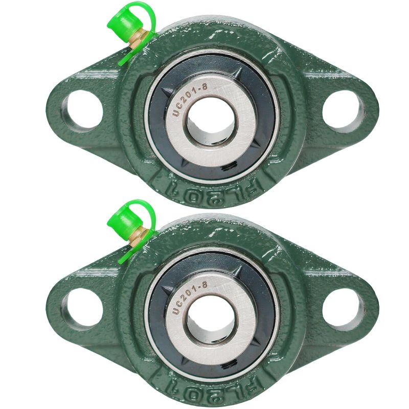 Photo 1 of 2 Pack UCFL201-8 Pillow Block Bearing - Flange Mounted Pillow Block Bearings - Bearing Steel Bearings with 1/2" Bore - Self Alignment