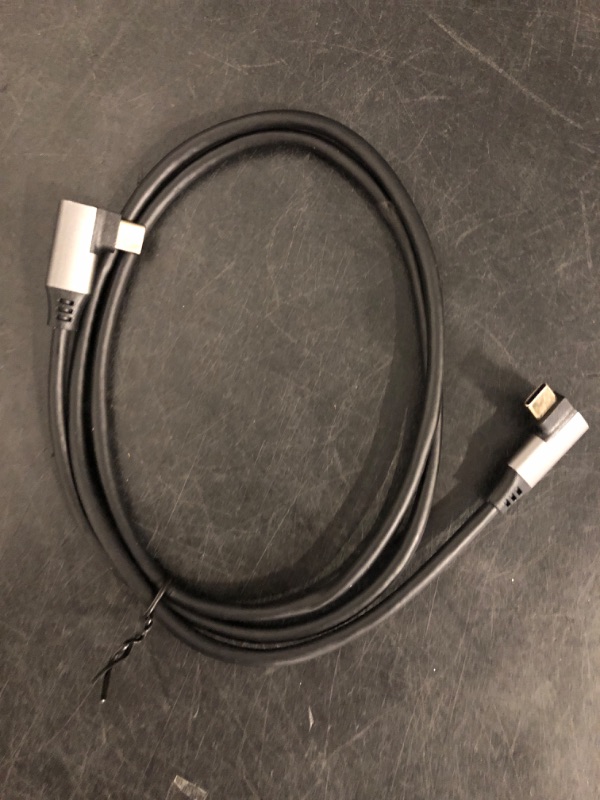 Photo 1 of Right Angle USB C to USB C 3.1 Gen 2 Cable (3A) USB 3.1 Type C Male to Male Extension Cable Fast Charging Compatible for Google Pixel 4 3 XL,Samsung Galaxy Note 10 S20,MacBook(0.3M/1Pack)