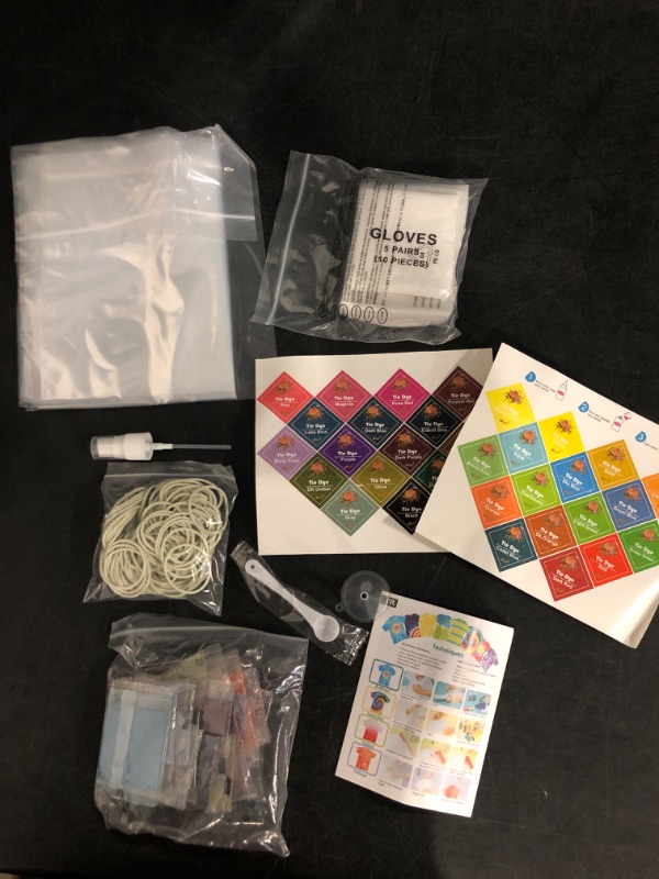 Photo 1 of DIY Tie Dye Kits, Emooqi 32 Colours All-in-1 Tie Dye Set Contain 32 Bag Pigments, Rubber Bands, Gloves, Sealed Bag, Apron and Table Covers for Craft Arts Fabric Textile Party DIY Handmade Project