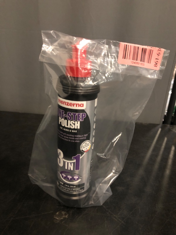 Photo 1 of menzerna One-Step Polish 3in1 I Medium Cut Polish with High Gloss Finish & Seal in One I Buffing & Polishing Compound for Car Maintenance I Swirls, Holograms & Scratches I Car Body Repair I 8 fl oz.