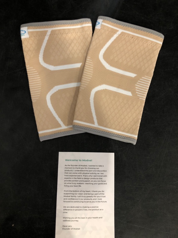 Photo 1 of Modvel 2 Pack Knee Brace for Women & Men - Workout Knees Compression Sleeve for Knee Pain Relief Joint Support for ACL, Arthritis, Meniscus Tear Knees Brace for Sports, Rodilleras para Gym Fitness
