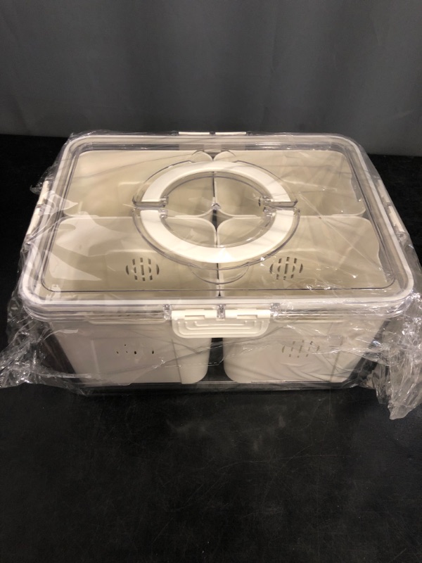 Photo 1 of Refrigerator Organizer With Lids (4 Compartments), Fridge Storage, Fridge Organizers And Storage Clear, Fridge Organization, Storage Containers, Stackable With Lid Fridge Organizers