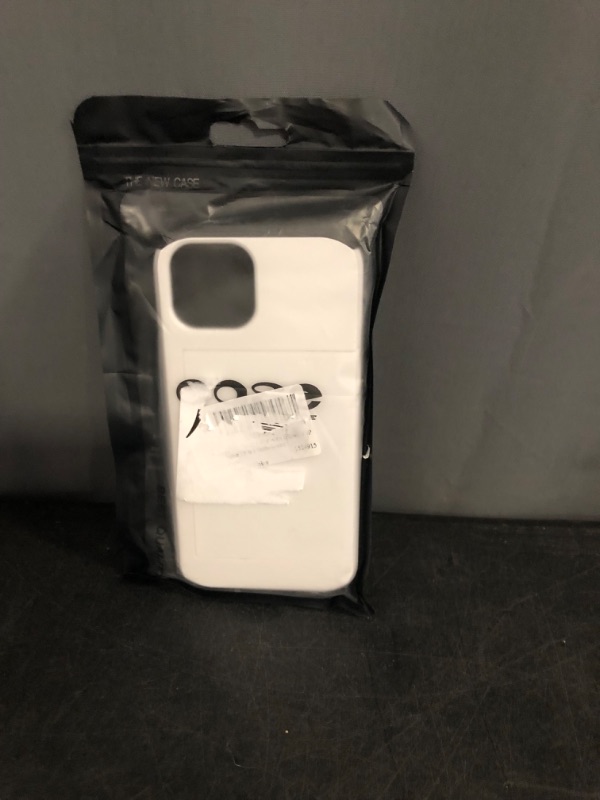 Photo 1 of SORAKA Case for iPhone 15 Plus with Card Holder Wallet Case Armor iPhone 15 Plus Case PC TPU Dual Layer Bumper case Shockproof Cover White