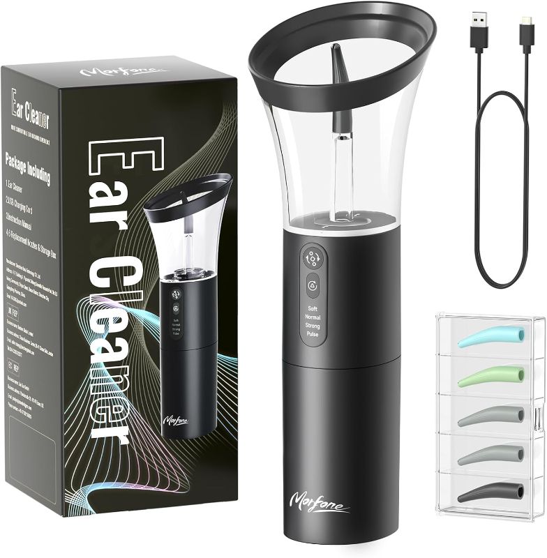 Photo 1 of Ear Wax Removal, Electric Ear Cleaning Kit Effective & Safe Ear Cleaner Irrigation Flushing System 4 Pressure Modes for Ear Wax Buildup, Water Resistant Ear Cleaning Tool USB Rechargeable
