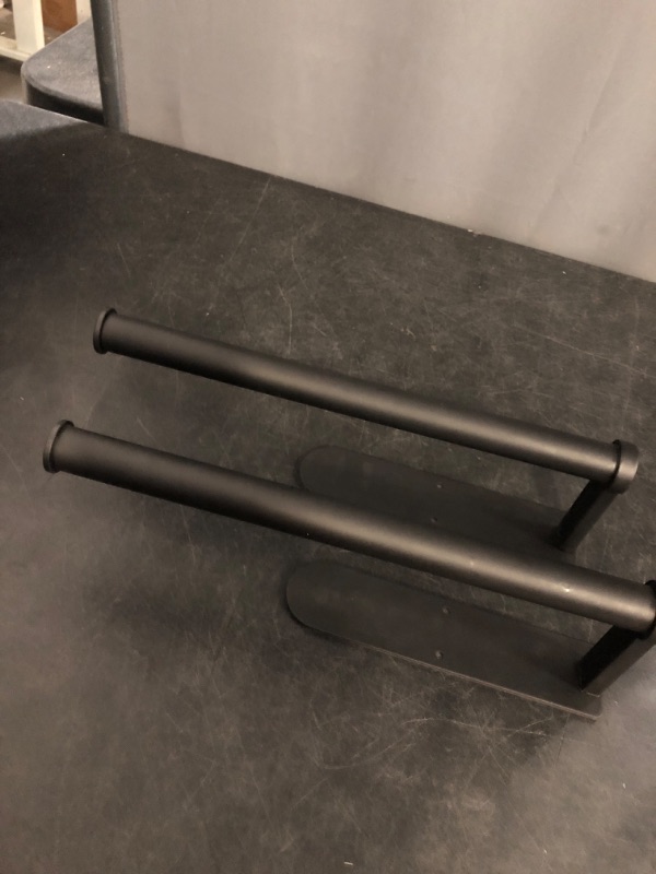Photo 1 of Paper Towel Holders-Blcak,Paper Towels Rolls - for Kitchen,Paper Towels Bulk- Self-Adhesive Under Cabinet,Both Available in Adhesive and Screws,Stainless Steel(Black 2PC)