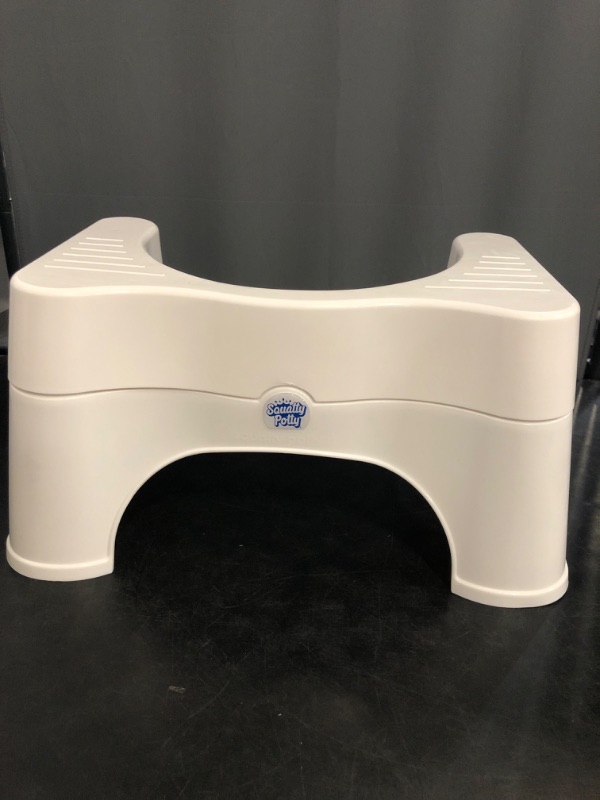 Photo 1 of Squatty Potty The Original Bathroom Toilet Stool - Adjustable 2.0, Convertible to 7" or 9" Height with Removable Topper for Adults and Kids White