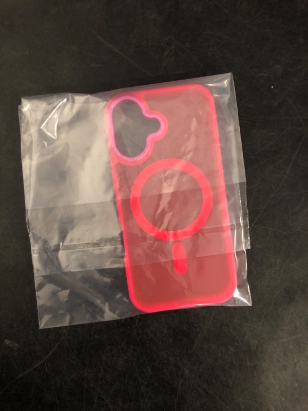 Photo 1 of Newfuture Designed for iPhone 16 Case with Magnetic [13 FT Military Drop Protection] [Compatible with Magsafe] Slim Translucent Matte Shockproof with Anti-Fingerprint Phone Case, Hot Pink