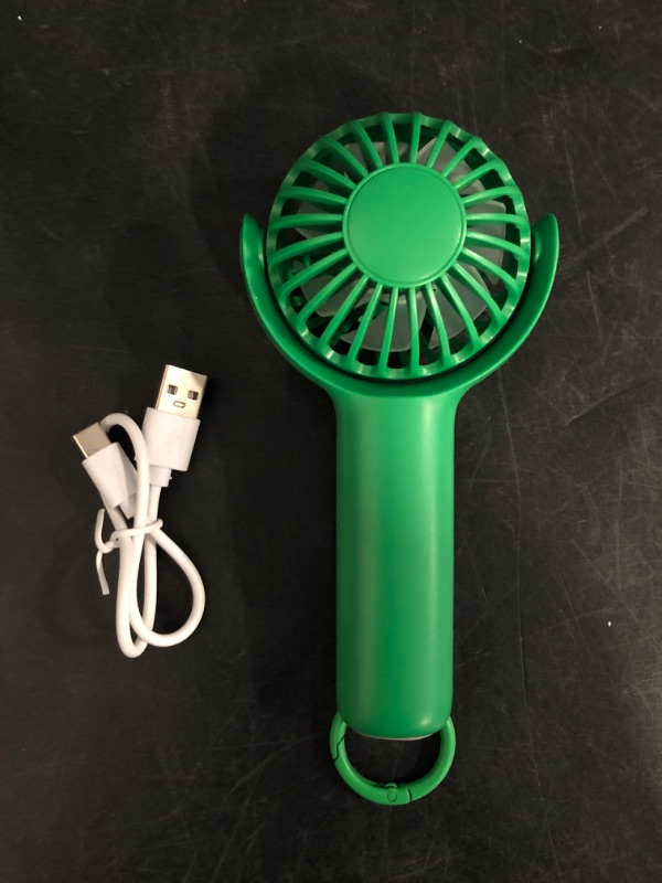 Photo 1 of Ohjoin 2 IN 1 Portable Mini Handheld Fan with Keychain Stand, Personal Powerful Cooling Fan, Small Battery Operated Table Fan, Quiet Hand Fan, USB Rechargeable, Birthday Gifts for Women Mom (Green)