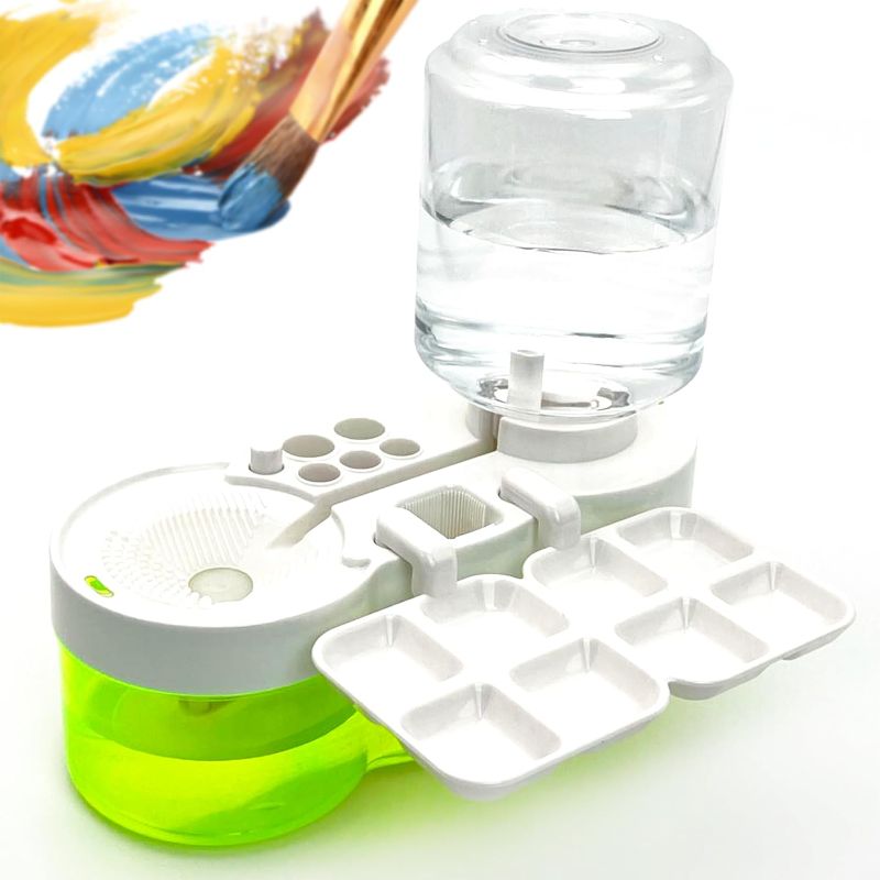 Photo 1 of 2025 Multifunctional Paint Brush Cleaner Brush rinse cup: Acrylic Paint brush cleaner tool Paint water cup Paint Water Dispenser Paint Brush Washer paint brushes for kids paint station art supplies