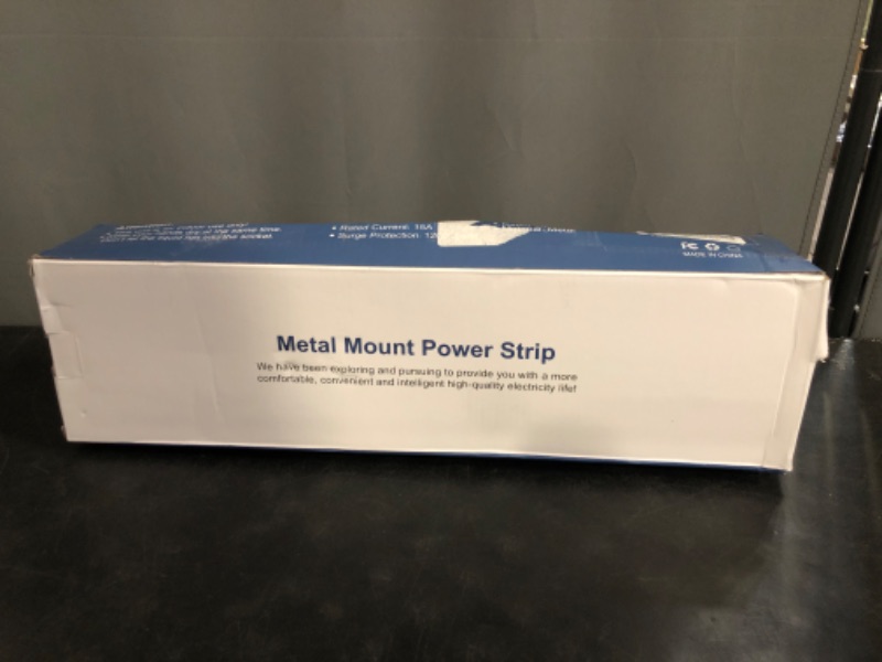 Photo 1 of 2Pack Metal 8 Outlet Mountable Power Strip, Wall Mount Outlet Heavy Duty, Wide Spaced Commercial Shop Power Strip with Switch, 6 FT SJT 14AWG Power Cord.