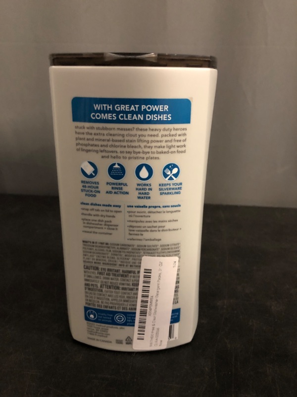 Photo 1 of Method Dishwasher Detergent Packs, Heavy Duty, Fragrance Free + Clear, Dishwashing Rinse Aid to Lift Tough Grease and Stains, 46 Dishwasher Tabs per Package