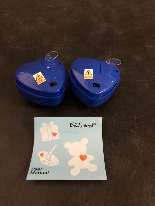 Photo 1 of EZSound Build a Bear Voice Recorder | 2 Pack – 30 sec Stuffed Animal Voice Box | Sound Box for Stuffed Animal | Custom Heart Shaped Audio Recordable Button for Plush, Kids, Music | Sound Module & Chip