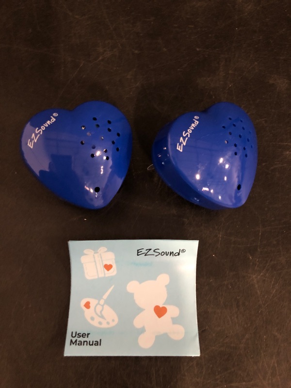 Photo 1 of EZSound Build a Bear Voice Recorder | 2 Pack – 30 sec Stuffed Animal Voice Box | Sound Box for Stuffed Animal | Custom Heart Shaped Audio Recordable Button for Plush, Kids, Music | Sound Module & Chip