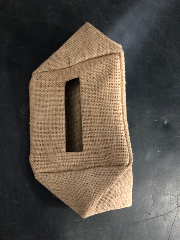 Photo 1 of Stylish Tissue Box Cover - This Burlap Holder Instantly Covers Your Square Tissue Boxes - The Perfect Fall Decorative Cube Cover for Your Bathroom and Home