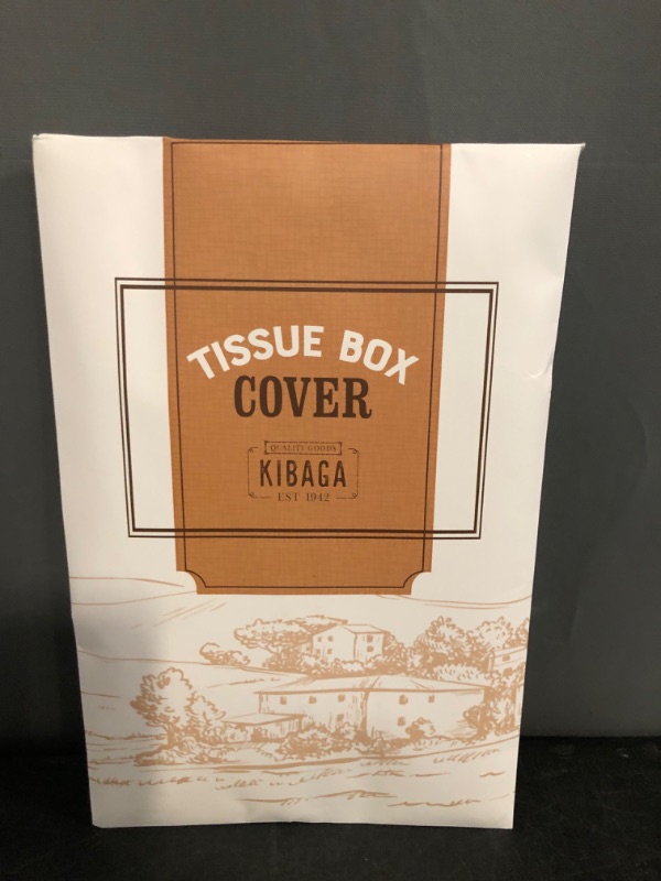 Photo 1 of Stylish Tissue Box Cover - This Burlap Holder Instantly Covers Your Square Tissue Boxes - The Perfect Fall Decorative Cube Cover for Your Bathroom and Home