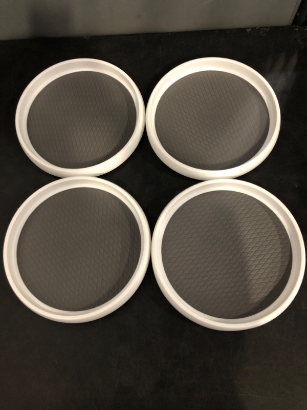 Photo 1 of Set of 4, 10 Inch Non-Skid Lazy Susan Organizers - Turntable Rack for Cabinet, Pantry Organization and Storage, Kitchen, Fridge, Bathroom Makeup Vanity Countertop, Under Sink Organizing, Spice Rack