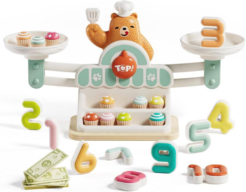 Photo 1 of TOP BRIGHT Balance Math Game for Kids - STEM Toys for 3 Year Old Girls Boys Gifts, Balance Counting Toys Educational Kindergarten Preschool Learning Toys for Age 3 4 5