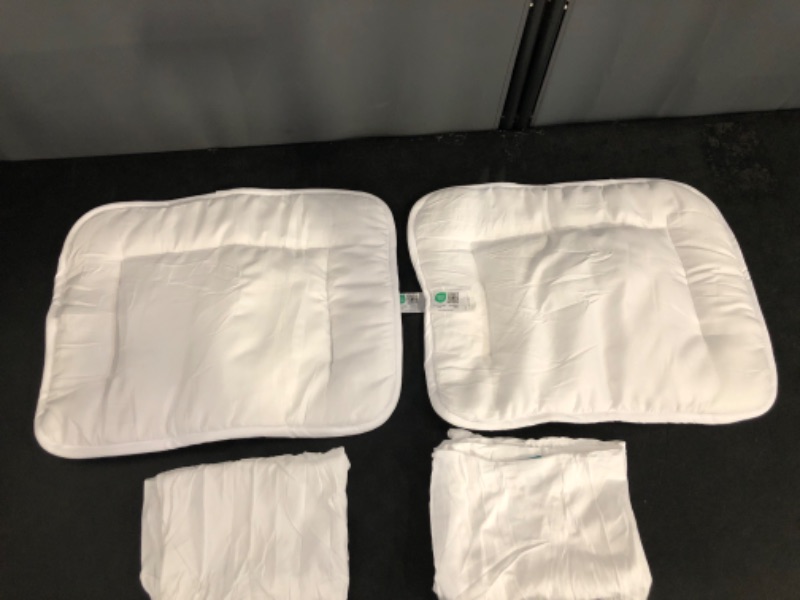 Photo 1 of Ultra Thin Flat Pillow for Sleeping, Thin Pillow for Back Sleeper, Supportive Stomach Sleeping Pillow, Slim Bed Pillow, Machine Washable-Standard Size 18x26, White
