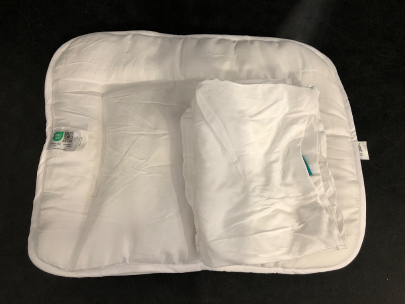 Photo 1 of Ultra Thin Flat Pillow for Sleeping, Thin Pillow for Back Sleeper, Supportive Stomach Sleeping Pillow, Slim Bed Pillow, Machine Washable-Standard Size 18x26, White