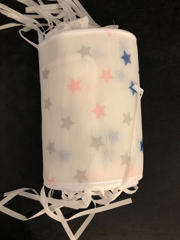 Photo 1 of BreathableBaby Breathable Mesh Liner for Full-Size Cribs, Classic 3mm Mesh, Starlight (Size 4FS Covers 3 or 4 Sides) Color may be different.


