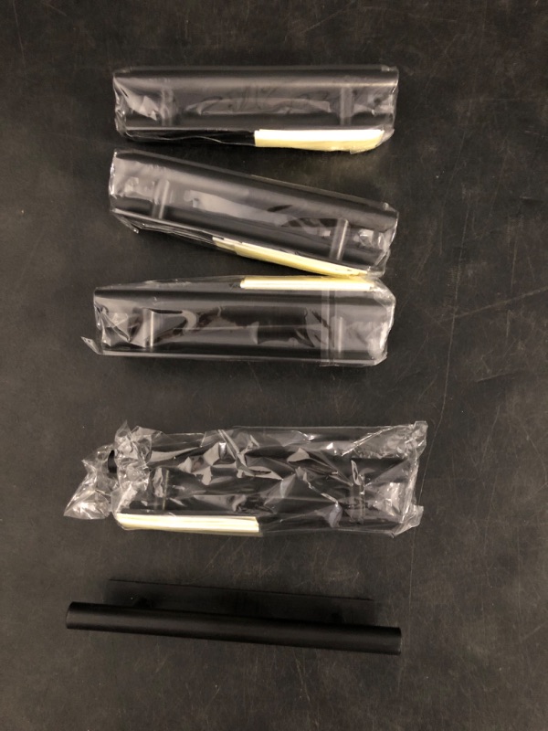 Photo 1 of 8 Pack Adhesive Cabinet Handles, Self-Stick Push Pull Helper Black ABS Material Wardrobe Handle No Drill Instant Cabinet Drawer Furniture Handles (Black)