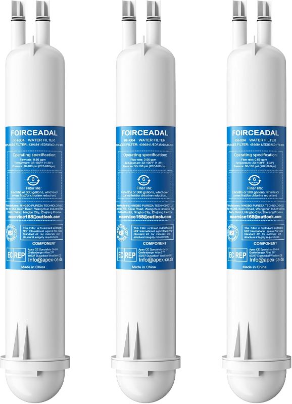 Photo 1 of Water Filter Replacement Compatible with 4396841, Filter 3, EDR3RXD1, 4396710, 9083, 9030, 46-9083, 46-9030, 3 Pack