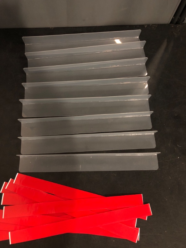 Photo 1 of 8 Pack Toy Blocker for Furniture, Clear Under Couch Blocker, Stop Things Going Under Sofa or Bed, 16" L x 1.6" H, Adjustable Gap Bumper for Furniture with Strong Tape