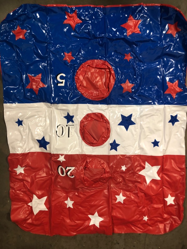 Photo 1 of American Flag Pool Toys, 36" Inflatable Cornhole Set Ring Toss Games for Kids Adults with Red White and Blue Stars for Summer Pool Party Supplies Luau Hawaiian Beach Toy
