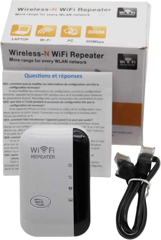 Photo 1 of Genérico 300Mbps WiFi Signal Repeater, 300M Lightning Protection WiFi Range Extender Plug and Play, Signal Repeater