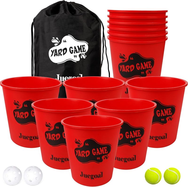 Photo 1 of Juegoal Outdoor Giant Yard Pong Game Set Outdoor Toss Game Throwing Game for Beach, Camping, Lawn and Backyard
