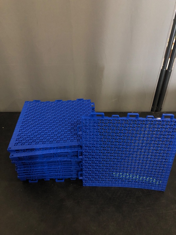 Photo 1 of 16pcs Pool Drainage Mat,Above Ground Walkways to Prevent Dirt from Entering The Pool, Pool Mats with Multiple Splicing Methods,Interlocking Plastic Floor for Pools Shower Rooms (10.3" x 10.3")