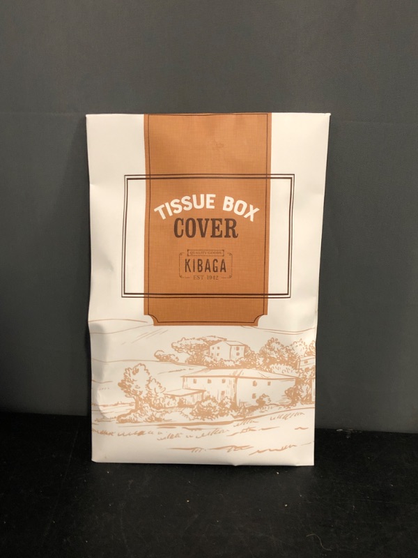 Photo 1 of Stylish Tissue Box Cover - This Burlap Holder Instantly Covers Your Square Tissue Boxes - The Perfect Fall Decorative Cube Cover for Your Bathroom and Home
