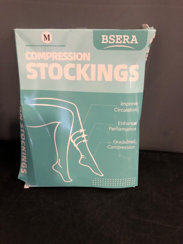 Photo 1 of BSERA Calf Compression Sleeve Women, 2 Pairs 20-30mmHg Footless Compression Socks for Swelling Shin Splints Varicose Veins
