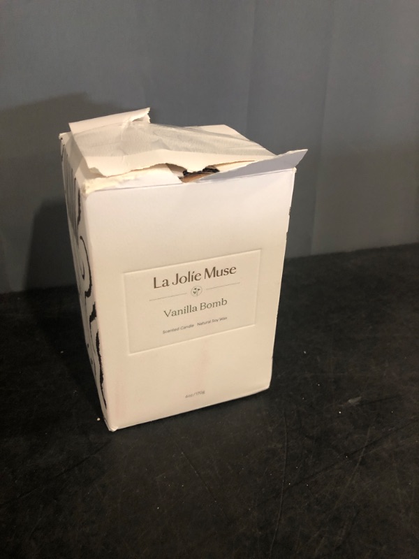 Photo 1 of LA JOLIE MUSE Vanilla Bomb Candle –Vanilla, Lemon Zest & Patchouli Scented | 6 oz Natural Soy Wax | 40 Hours Clean Burn | Gift-Ready for Hosts, Gatherings | Elegant Home Décor

