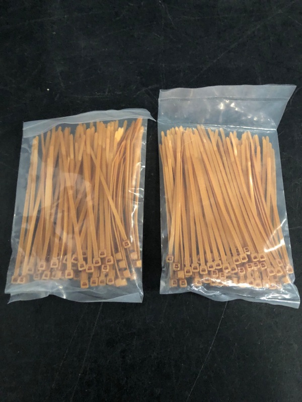 Photo 1 of Mini Skater 6 Inch Multi-Color Multi-Purpose Heavy Duty Nylon Zip Cable Ties (200, Gold)
