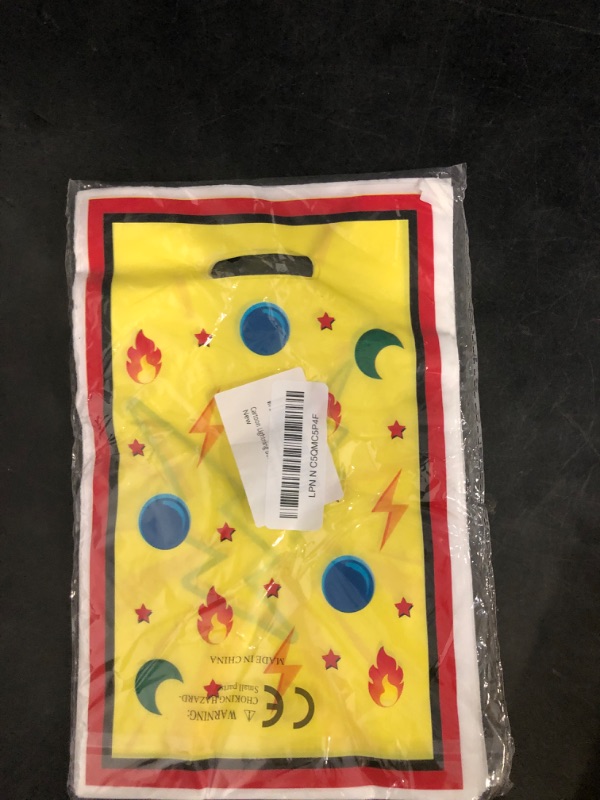 Photo 1 of 50Pcs Cartoon Lightning Bolts Party Favor Bag with Handle Plastic Goodie Bags Candy Treat Pouch Flash Weather Theme Event Decoration Supplies for Boys Girls Kids Birthday Baby Shower Holiday
