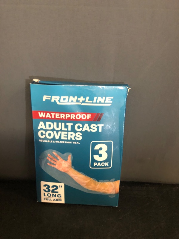 Photo 1 of FRONTLINE Arm Cast Covers for Shower Adult Waterproof Cast and Wound Protector 100% Watertight Seal Reusable Sleeve 3 Pack (Large 32 Inch)
