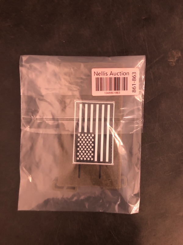 Photo 1 of Molle Patch Panel with Laser Cutting Loop, Molle Patch Display Holder for Backpack Mini Patch Board include American Flag Patch (Green)
