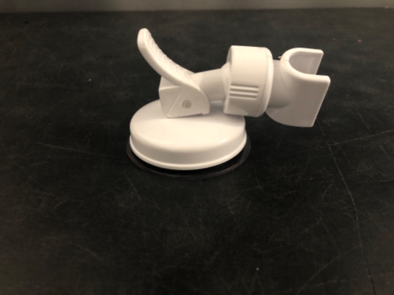 Photo 1 of OUO Adjustable Shower Head Holder, Bathroom Suction Cup Handheld Shower Head Bracket, Removable Handheld Showerhead & Wall Mounted Suction Bracket (Pure White)
