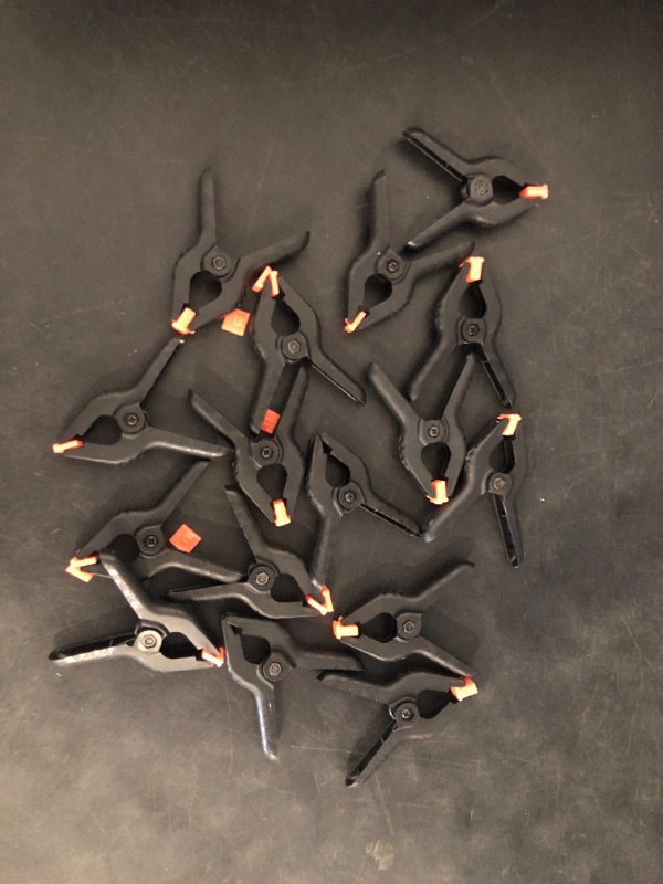 Photo 1 of WAENLIR 16-Piece 3.5 inch Nylon Spring Clamp Set Plastics Clips for backdrop, Wood Working, Photography, Craft, Art DIY
