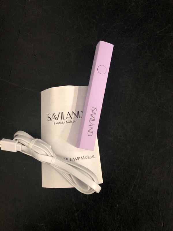 Photo 1 of SAVILAND Handheld U V Light for Nails: 3W Portable Mini UV Light for Gel Nail Sticker LED Gel Nail Lamp Gel Polish 180mAh Rechargeable Flashlight Type-c Gel Nail Dryer Home DIY Nail Art Self Use
